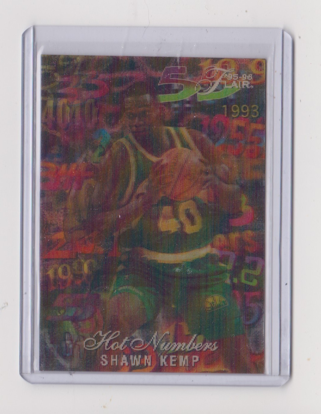 Shawn Kemp 1995 Flair HOT NUMBERS Card #5 RARE SEATTLE