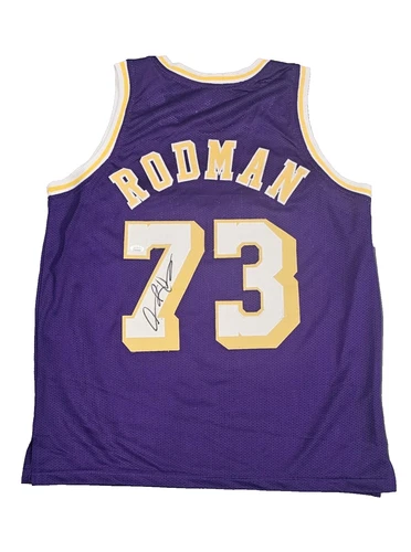 Dennis Rodman JSA signed autographed Los Angeles Lakers Jersey 5x NBA CHAMPION