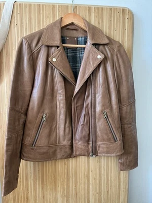 Veste Cuir Femme Massimo Dutti - Photo 1/4
