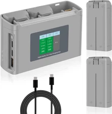 Mini 4K/2 Battery Charging Hub and 2 Pack 2400Mah Intelligent Flight Battery, Co