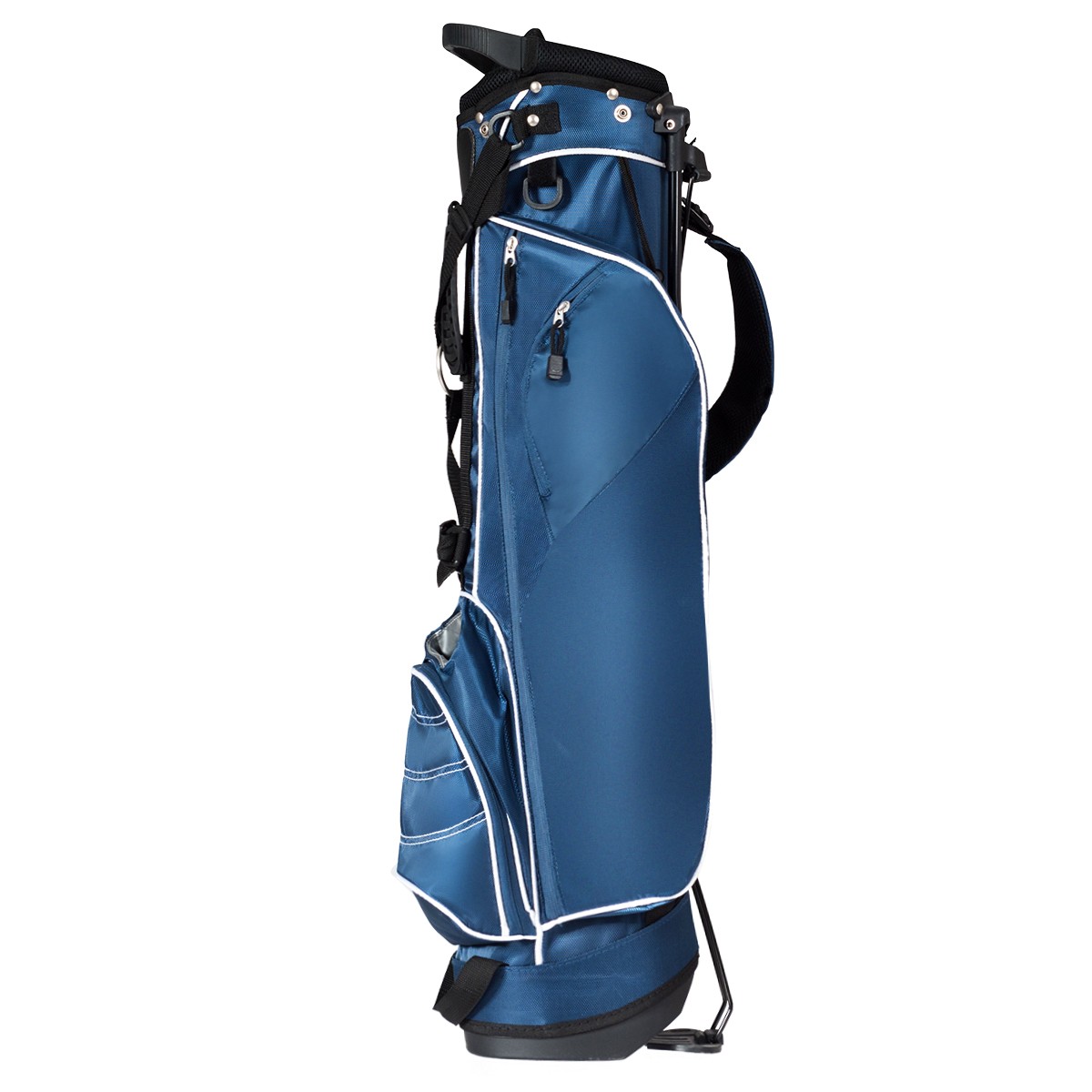 Golf Stand Cart Bag Club w/4 Way Divider Carry Organizer Pockets Storage Blue