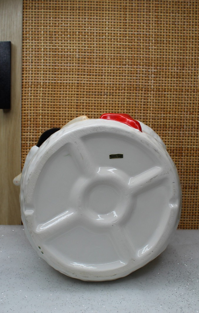 1994 Fabri-Centers Snowman Cookie Jar w/ Box – Vintage Holiday Kitchen Decor