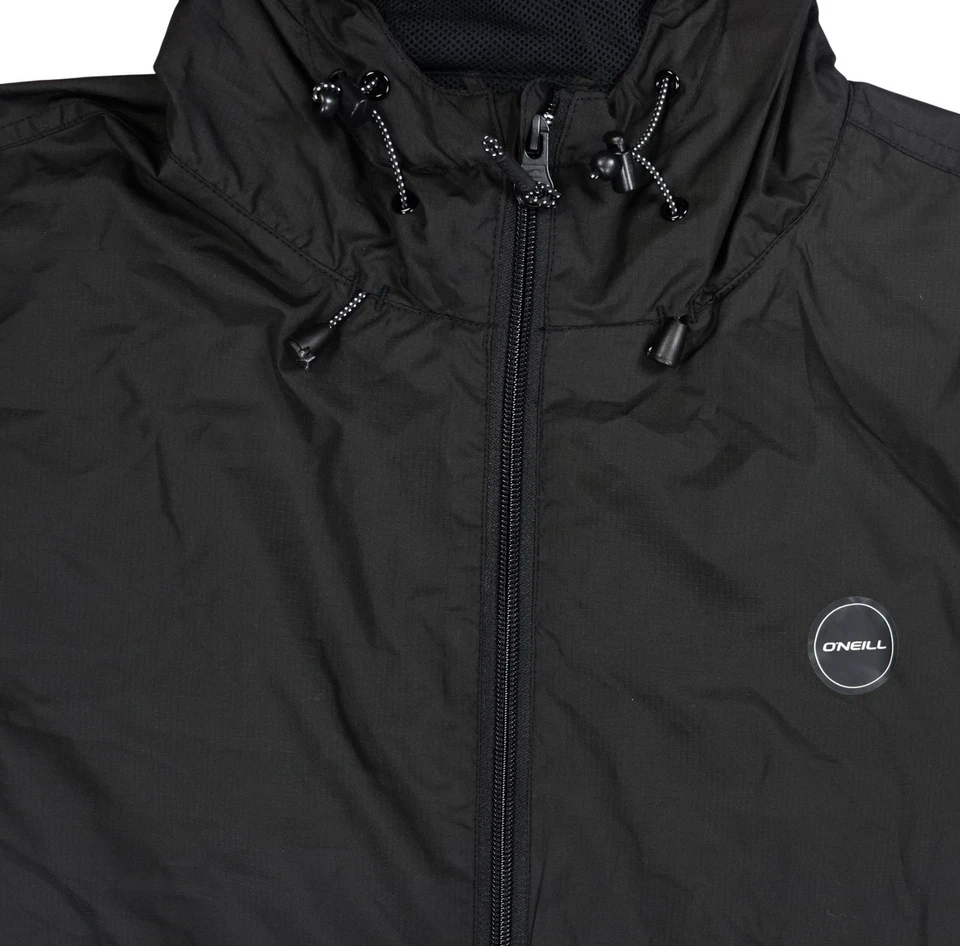 O'Neill Hooded Nomadic Windbreaker Zip Pockets Lightweight Men's Jacket S NWT - Image 2 of 4