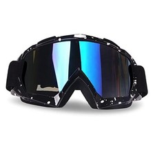 Motorcycle Goggles Dirt Bike ATV Goggles Black Marble Black Frame color Lens