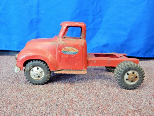 Vintage 1950s Tonka Toys Mound Metalcraft Inc. Red Metal Dump Truck Cab