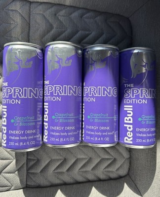Red Bull Spring Grapefruit & Blossom Energy Drink 8.4oz Limited Edition lot of 4
