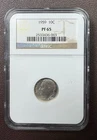 1959 Proof Roosevelt Dime graded PF 65 by NGC!