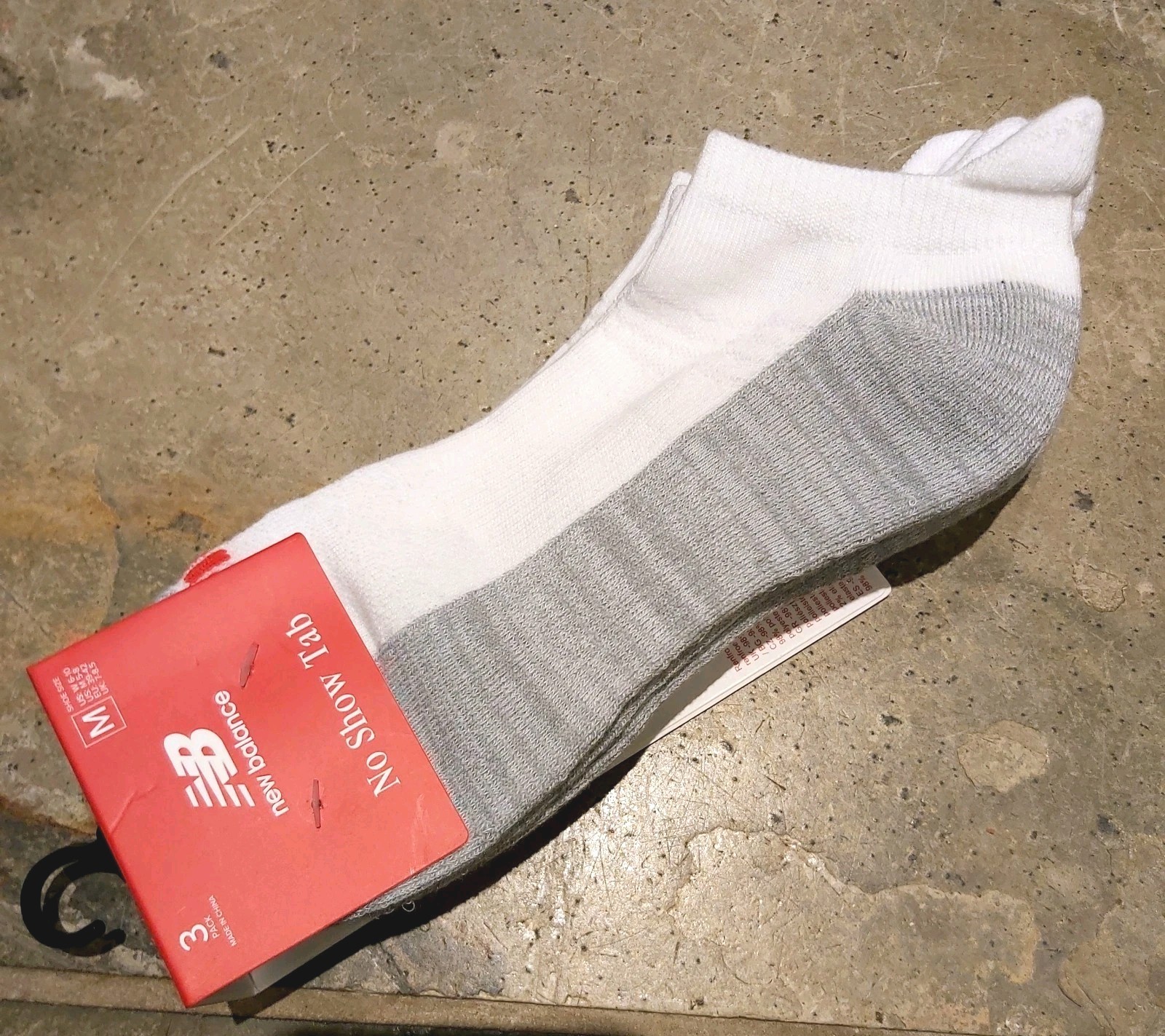 3 Pairs : 7-8.5 39-42 NEW BALANCE White  CUSHIONED NO SHOW TAB Trainer SOCKS