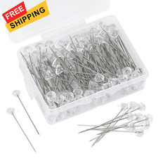 100 Pcs Corsage Bouquet Pins for Flowers, 2 Inch Floral Diamond 2 Inch, Clear