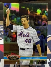 2021 Stadium Club Chrome - #167 Jacob DeGrom 1991 Design Variation Refractor