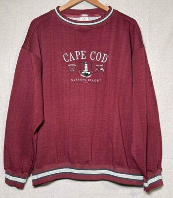 Vintage Cape Cod Massachusetts Sweatshirt Mens XL Crewneck Embroidered