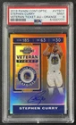 STEPHEN CURRY PSA 9 2019 PANINI CONTENDERS OPTIC TICKET ORANGE PRIZM AUTO 07/15
