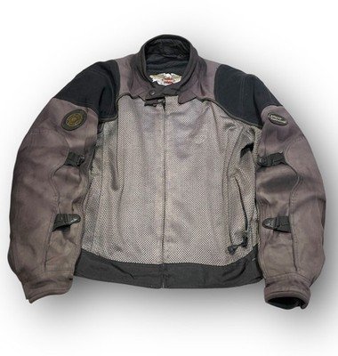 Harley-Davidson Men s Mesh Riding Jacket XL Grey Black Ventilated RN 103819