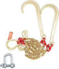  V-shaped tow chain, 5/16-inch × 2-foot tow chain set,