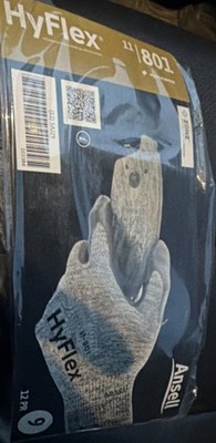 Ansell HyFlex 11-801 Industrial Work Gloves MPN 11-801 Model 11-801 Size 9