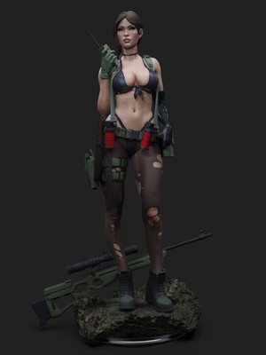 Quiet - Metal Gear Solid V 1/10 scale 3D printed resin model kit