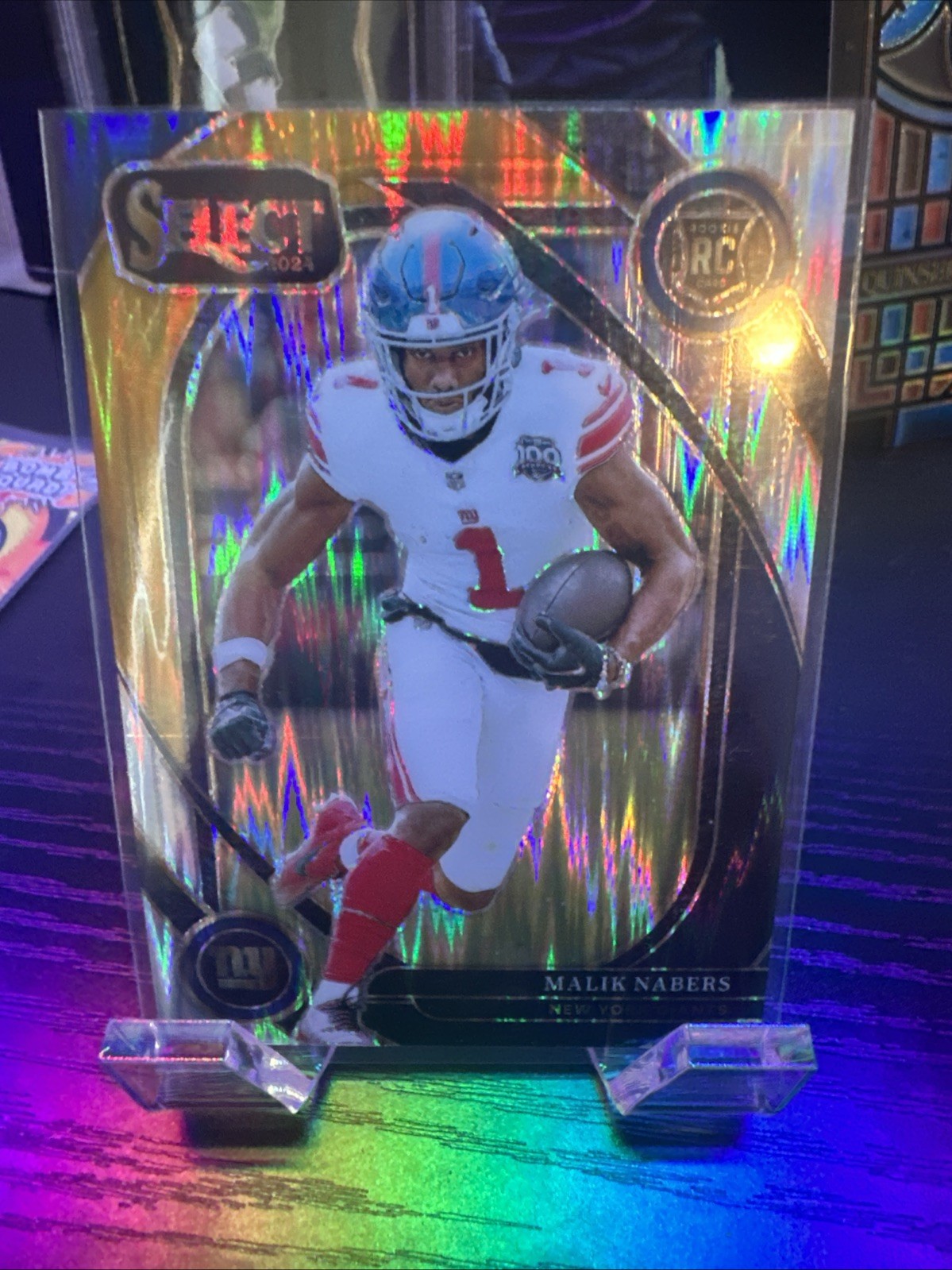 2024 Panini Select - Club Level Malik Nabers Black And Orange Shock Prizm (RC)