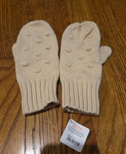 NWT Crewcuts Kids' Cream mittens Sz M