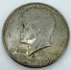 1968 Mint D USA Kennedy 40% Silver Half Dollar Coin Denver Mint A05