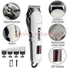 Kemei Electric Hair Clipper With LCD Professional Hair Clipper Cordless Trimmer