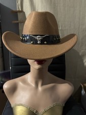Camel Western Cowboy Hat Outback Cowgirl Hat Rode Felt Hat