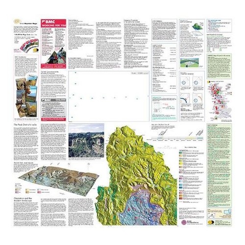 Dark Peak Mountain Map National Park Harvey BMC Approved Lightweight Waterproof - Imagen 3 de 3