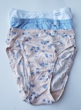 Lot of Three Vintage Jockey Hi-Cut Combed Cotton Briefs Panties Size 5 NEW