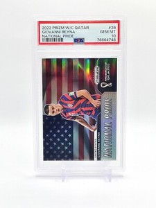2022 Prizm World Cup Qatar National Pride Giovanni Reyna #28 PSA 10 LOW POP USA