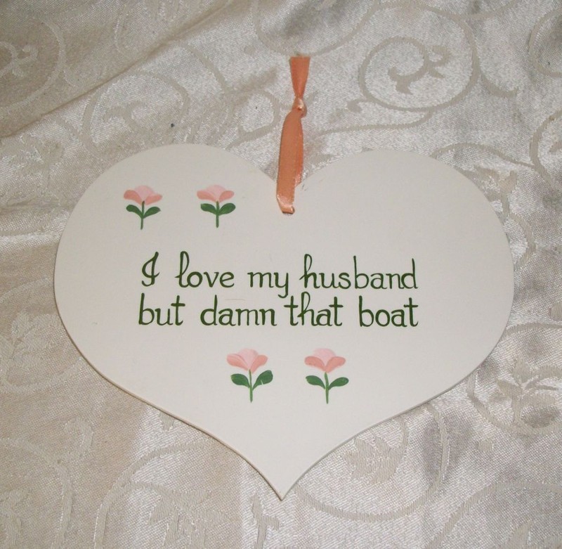 Handmade I Love My Husband Plaque- 7 1/8" X 6 1/8"