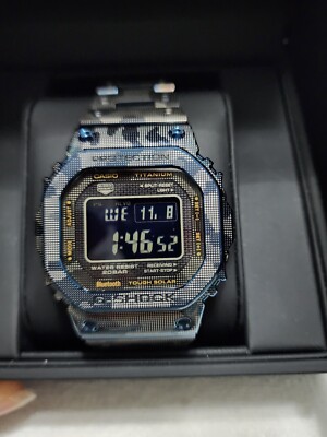 Casio G-Shock Standard Digital Bluetooth Blue Camo Titanium Watch
