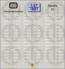 1807 - Decals Loknummern f&uuml;r Diesellokomotiven, Epoche IV 1:87