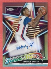 MARCUS SASSER ~ 2023-24 Topps Chrome FUTURE STARS ROOKIE RC AUTO Autograph