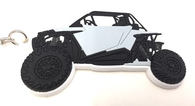 UTVDistribution Polaris RZR Keychain - Flexible Rubber Keychain With 3D Raised Logo, Choose Your Color