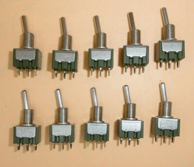 C & H SPST Toggle Switch 6A 125 VAC (LOT OF 10)