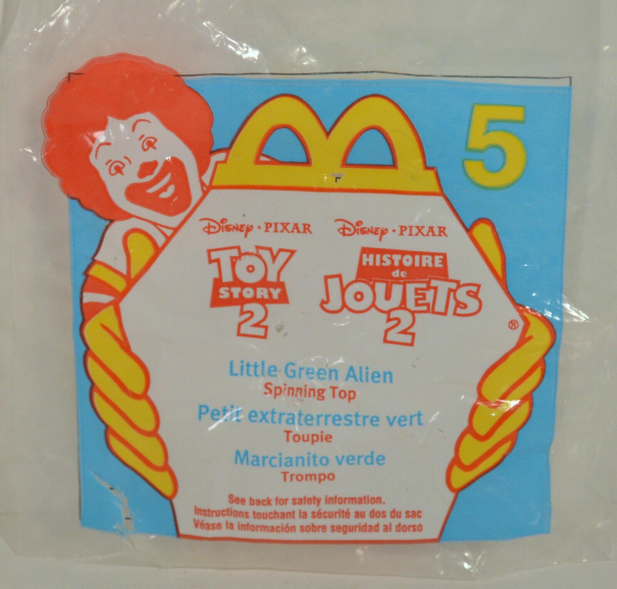 1999 Green Alien Spin Saucer Top McDonald's Action Figure #5