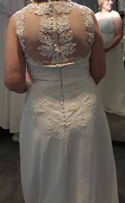 Neu!!! Brautkleid Edera, Gr. 44, ivory, von Kleemeier, optional mit blauem Band 