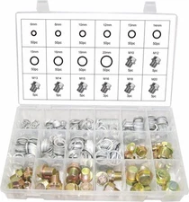 Swordfish 30231 534pc Oil Drain Plug Screw Bolt Gasket Washer Assortment Kit
