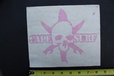 Cape Surf Skull Bones Red Surfboards V48A Vintage Surfing STICKER Window DECAL