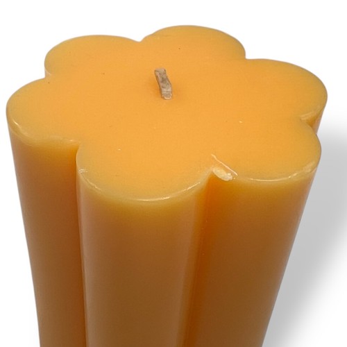 3-PACK Flower Shaped Pillar Candle Unscented 3.75” Wizard Gold - Room Essentials - Picture 11 of 23