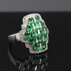 14k Green Tsavorite Ring Gem AAA 14k White Gold Cocktail ring — photo 4