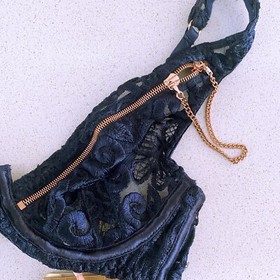 Agent Provocateur Soiree Terri Navy Zip Bra - Size 32B - New