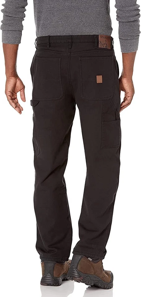 Nuevo con etiquetas Pantalón de carpintero de lona para hombre Stanley con forro polar talla 36x34 $65 II212 Foto 2 de 2