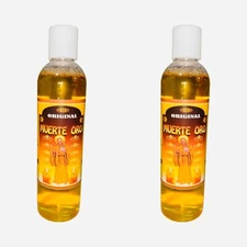 2 PACK- SANTA MUERTE ORO Agua Espiritual Para Limpias Baños Para Dinero 8 oz