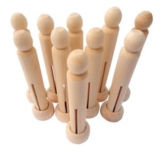 Dolly Pegs Natural Wooden Wood With Stands 95mm Craft Models - Pack Choice 10-50