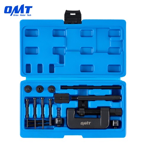 OMT 19pc Motorcycle Chain Rivet Tool Kit for Cam Chain #25 to #630 ...