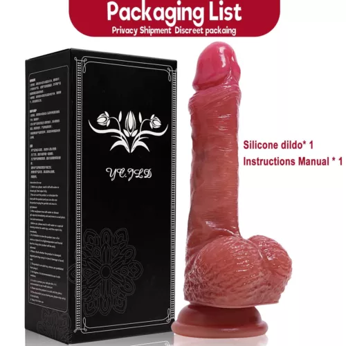 Realistic Dildos for Women Skin Sliding Foreskin Testicles Dildo Anal Vaginal SM - Picture 24 of 51