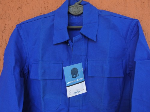 Vintage EU French Blue Work Jacket Chore Coat John Glet Cotton Sanfor New (XS/S) - Picture 2 of 10