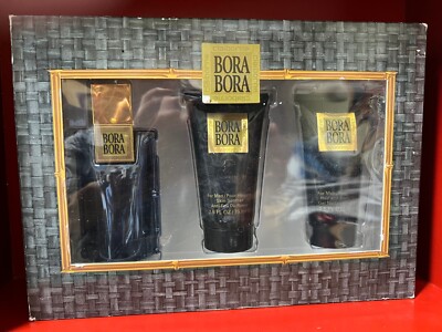 BORA BORA BY LIZ CLAIBORNE MEN'S 3PC SET 1.7OZ SPRAY+2.5 OZ SKIN SOOTHER+2.5 S/G