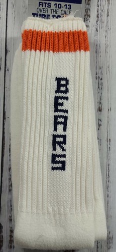 VINTAGE NFL CHICAGO BEARS TUBE SOCKS OVER THE CALF FITS 10-13 USA MADE - Picture 2 of 10