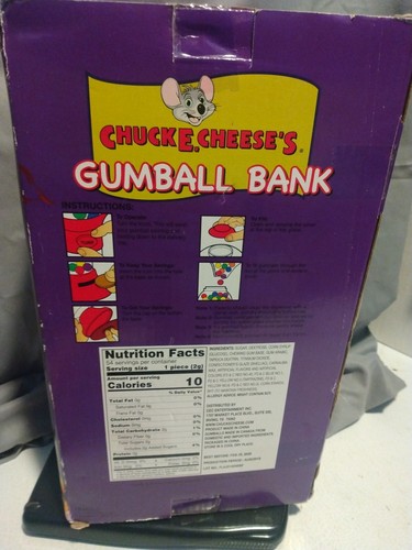 RARE Chuck E Cheese Gumball Bank NEW in open Box no gumballs Vintage HTF - Picture 4 of 8